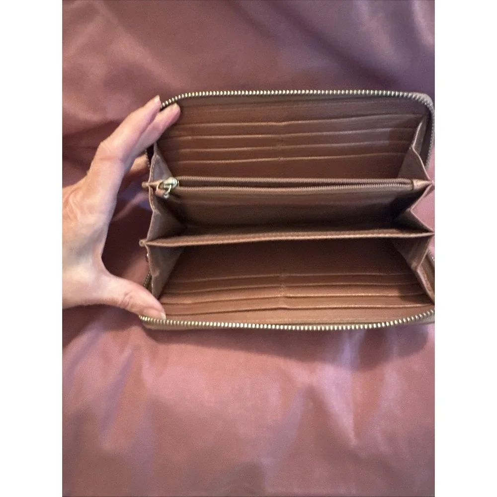 Coach Madison Zip Around Wallet Mauve Pink